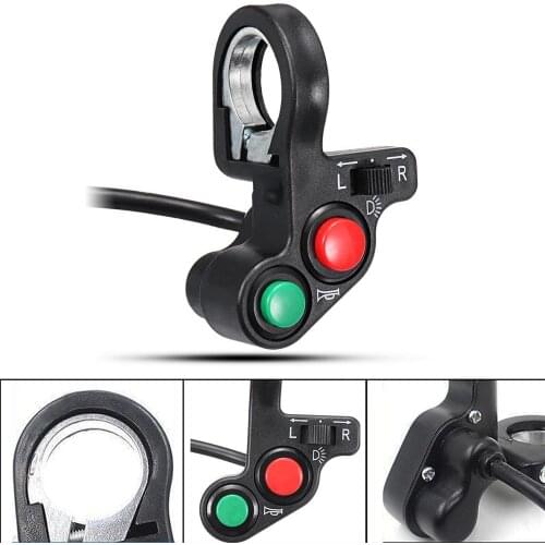7/8 Inch Motorcycle Horn Indicator Handlebar on Off Control Switch Turn Signal Light for ATV Street Bike Bicycle Motorbike