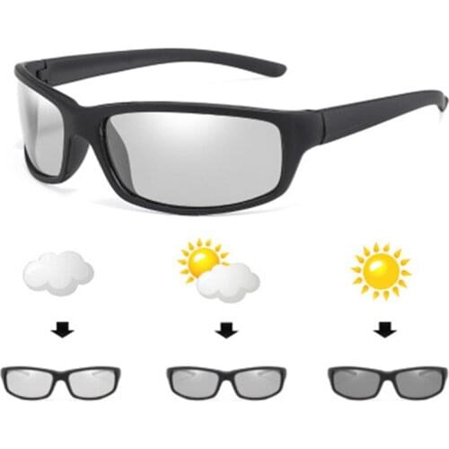 2021 Brand Square Photochromic Sunglasses Men Polarized Glasses Retro Women Sunglasses Driving Black UV400 Gafas De