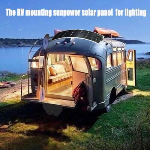 The Highest Quality Sunpower cell ETFE Flexible solar panel 100W 12V for RV Marine Boat Car Power Supply