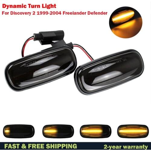 LED Dynamic Turn Signal Sweep Side Marker Lamp Repeater Indicator Light For Discovery 2 1999-2004 Freelander Defender XGB000030