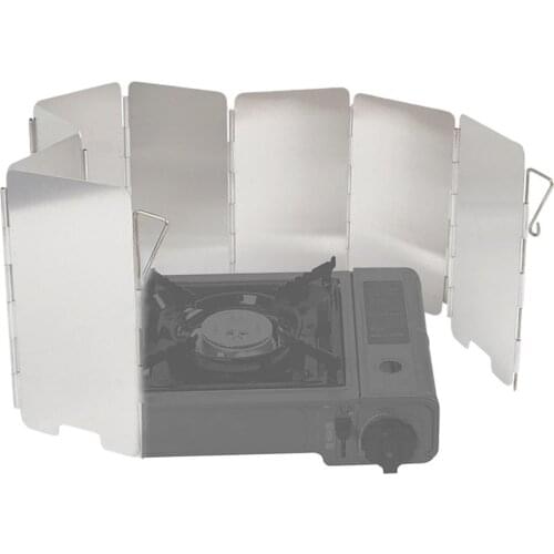 Outdoor Camping Stove Windshield Portable Folding Mini Camping Windscreen With Carry Bag For Camping Picnic Backpacking Cooking