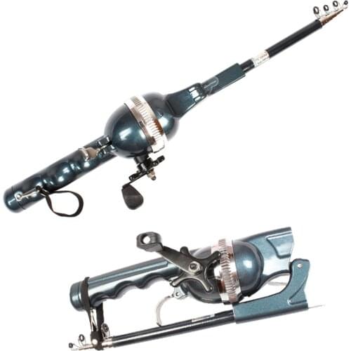 Smart Kingfisher 2 in 1 Mini Combo Fishing Rod Combined with Reel Foldable Telescopic Specially for Kids, Women and Boat fishing