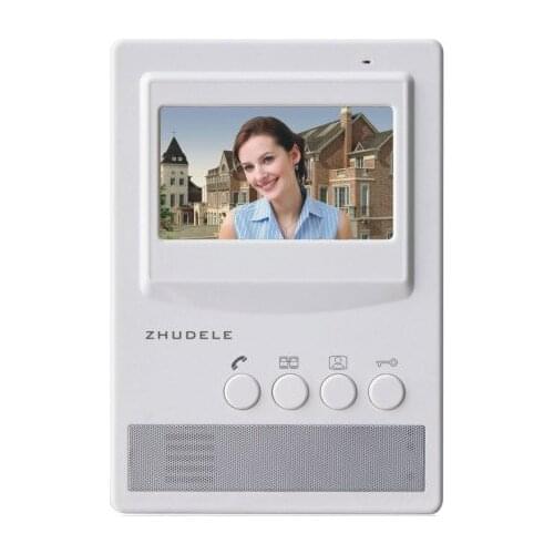 ZHUDELE Brand 4.3 Inch Video Door Phone Home Security Intercom System Doorbell Kit Monitor