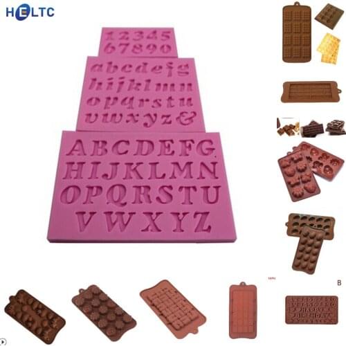 1/3pcs New Cake Decorating Tools Silicone Chocolate Mold Letter And Number Fondant Molds Cookies Bakeware 3D Diy Beste Tools
