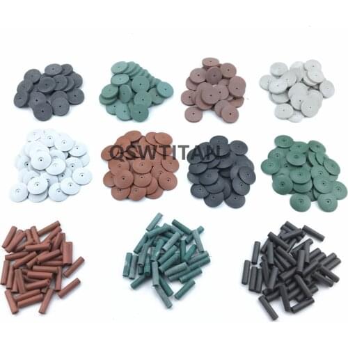 100pcs Dental Silicone Rubber Polishing Grinding Wheels Burs Coarse Fine Ultra Finen Dental Lab supplies