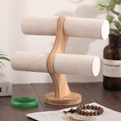 2 Tier Bracelet Show Stand Holder Jewelry Watch Bangle Organizer Showcase Necklace Display Storage