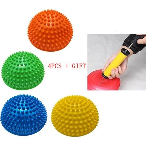4PCS Kids Durian Spiky Massage Ball Hemispheres Stepping Stone Children Kindergarten Tactile Rehab Sensory Balance Training Toys