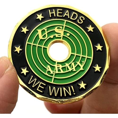 American Decision Coin Hollow Zinc Alloy Paint Commemorative Coin Embossed WIN or LOSE Collection Coin Gift Lucky Coin