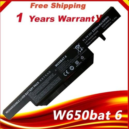 W650BAT-6 Battery for Clevo 6-87-W650-4E42 K590C-I3 K610C-I5 K570N-I3 K710C-I7 G150S K650D K750D K4 K5 P4