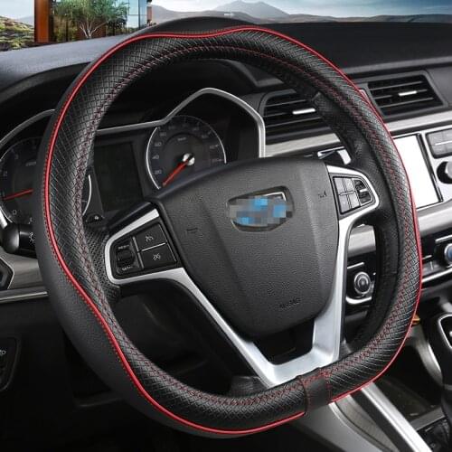 D Type Car Steering Wheel Cover Wrap For Geely Atlas 2016 2021 Coolray I 2020 2021 Emgrand 7 2018 2021 Emgrand GT 2015 2021