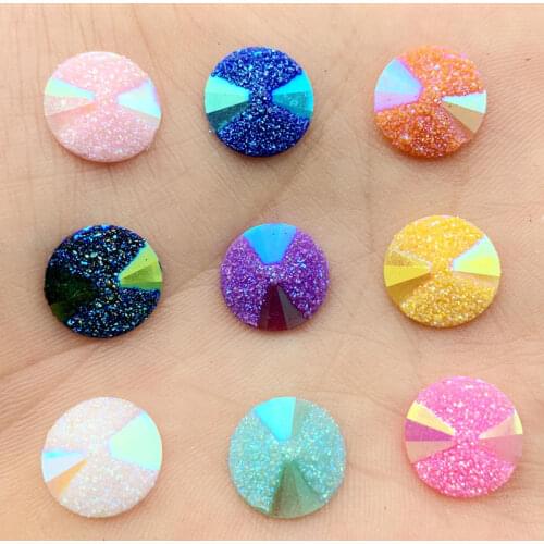 DIY 30pcs 12mm Crystal Rhinestone Flatback Rhinestones Stone For Clothing Decoration strass buttons -B18