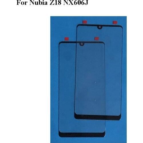 For Nubia Z18 NX606J Front LCD Glass Lens touchscreen NubiaZ18 Touch screen Outer Screen Glass without flex For Nubia NX 606J