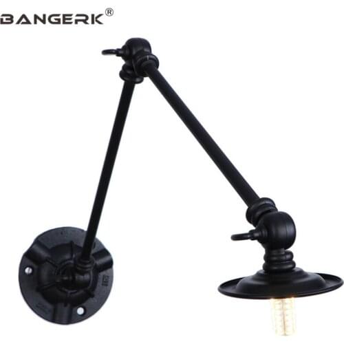 Antique Double Festival Long Arm LED Wall Light Loft Industrial Vintage Sconce Wall Lamps Telescopic Folding Home Lighting