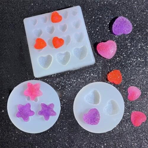 Size Love Five-pointed Star Sugar Silicone Mold Chocolate mould DIY Handmade Family cake decoration mold baking tools