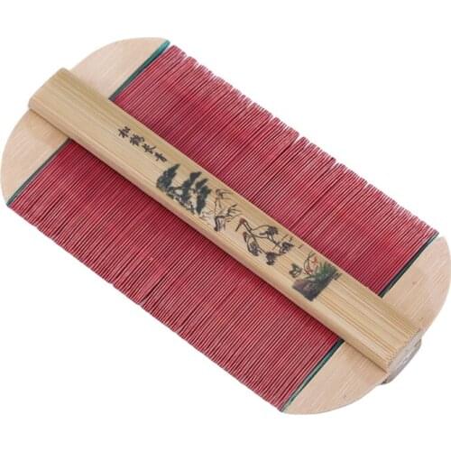 Chinese Traditional Lice Comb Handmade Dense Comb Bamboo Rose Remove Itching Scraping Head Flea Cootie Combs
