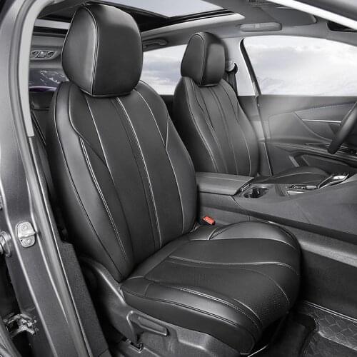Leather Car Seat Covers Cushion for Peugeot 4008 Waterproof 5-Seat Protector Car Accessories