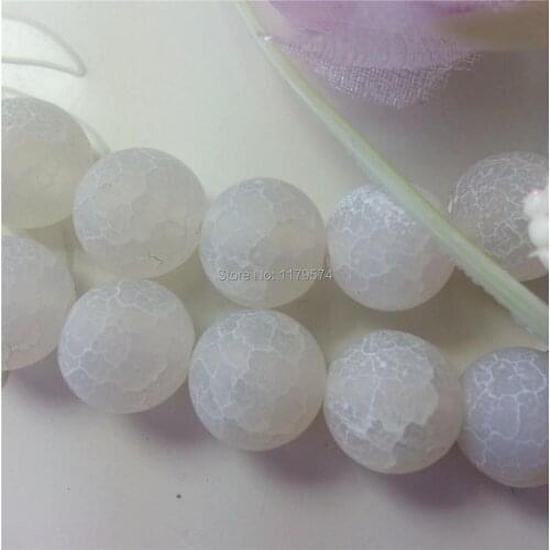 10mm White Frosted carnelian Beads Round Semi-precious Stone 15inch Accessory Parts For Necklace Bracelet Fashion jewelry