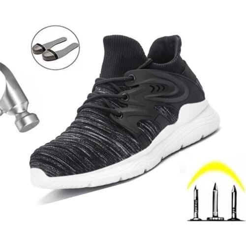 Summer Steel Toe Work Shoes for Men Puncture Proof Safety Shoes Man Light Industrial Casual Shoes Male