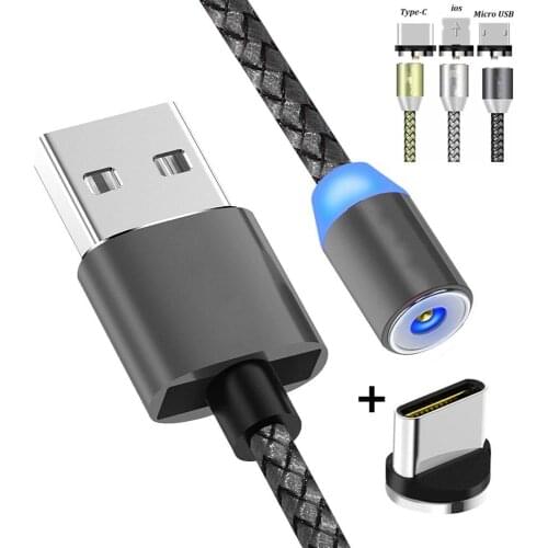 Micro USB Cable Magnetic type C Charge 1m Android battery Charging Magnet Data Cord for huawei P20 lite P30 honor 10 nova 3 3i 4