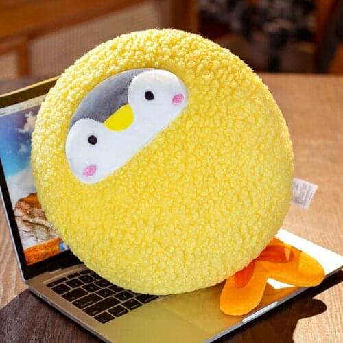 Stuffed Cartoon Fried Shrimp Penguin Plush Toy Stuffed Animals Pemguin Dressing Shrimp tail Winter Stuffed Hand Warmer Cute Gift