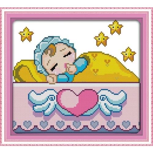 The Sleeping baby cross stitch kit 14ct 11ct count print canvas stitches embroidery DIY handmade needlework plus