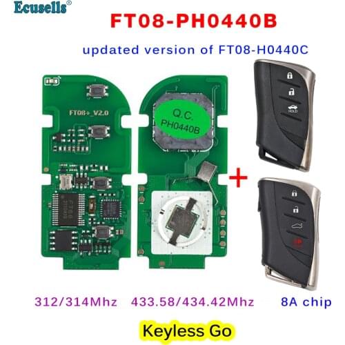 Lonsdor FT08-H0440C Keyless Go Smart Remote Key Board PCB 433.58MHz with 8A Chip for Lexus ES300h ES350 ES200 LS350