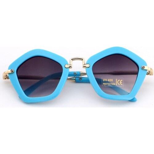 Candy Colors glasses boys&girls Retro Cute Frame sunglasses for Kids high quality children sunglasses Gold Metal leg n539