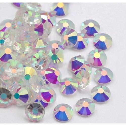 Polari Transparent Clear AB Non Hotfix Rhinestones SS3-SS20 Mixed Size Glass Flatback Nail Rhinestone Nail Art Decorations
