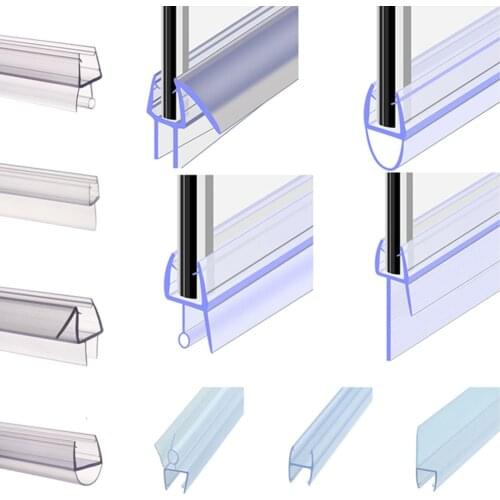 4 to 12mm Bath Shower Screen Seal Strip Glass Seal Gap Window Door Weatherstrip Sealing Strips 50cm/PC Daily Tools h/F/H Type#40