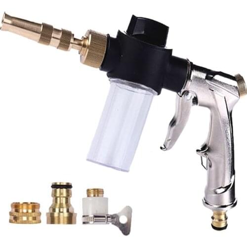 High Pressure Water Gun Garden Hose Spray Nozzle Metal Foam Lance Washing Car Cleaning Tools Hidrolavadora Para Carro Dropship