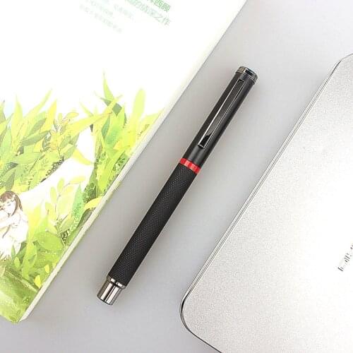 Luxury Quality Metal Black red Fountain Pen Financial Office Student School Stationery Supplies Ink Pens