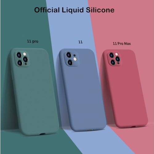 Skin Feel Liquid Silicone Phone Case For iPhone 11 Pro Max 11 Pro 11 Camera Lens Protection Cover For iPhone 11 Plain Soft Case
