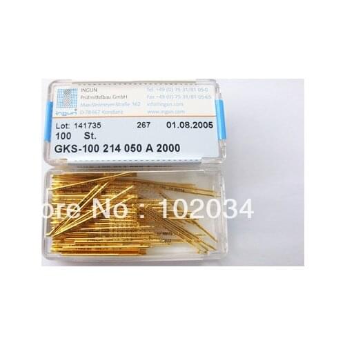 100PCS/LOT INGUN GKS-100-214-050 GKS-100 214 050 A 2000 Spring Test Probe Pogo Pin made in Taiwan