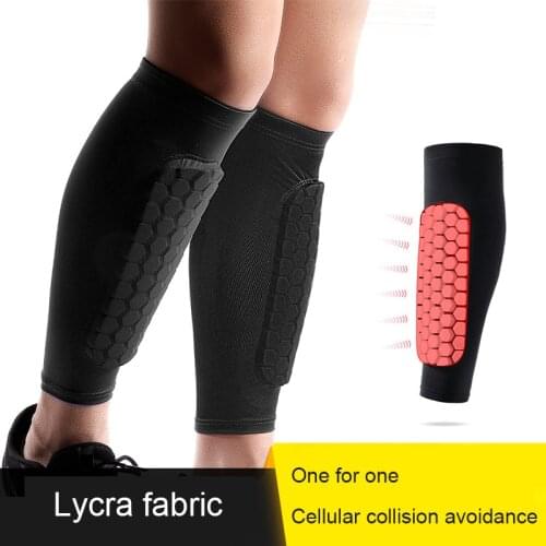 1 Piece Honeycomb Sport Shields Soccer Shin Guard Football Legging Shin Pads Leg Sleeves Adult Support Protective Gear
