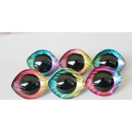 10pcs/lot 23x28mm oval shape clear 3D safety toy eyes +fabric+hard washer for diy doll finding