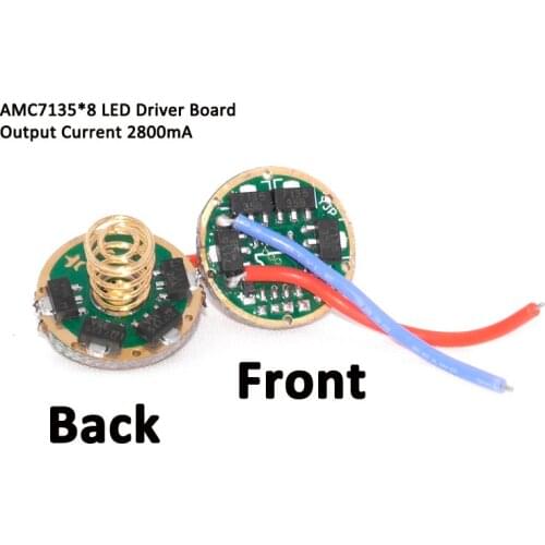 2Groups 3/5mode AMC7135x8 17mm driver flashlight AMC7135x10 AMC7135x12 circuit board for cree 10W XML L2 T6 U2 U3 LED