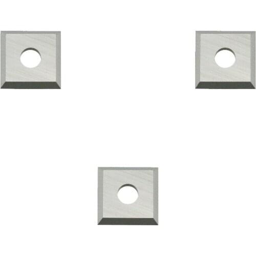 3 Pcs 12mm (.47") Square Straight Woodworking Carbide Insert Cutters (12mmX12mmX1.5mm)4-Edge for Wood Turning Lathe Tools