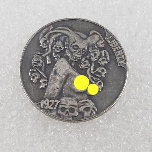 American 1927 Rangers Buffalo Silver Plated Commemorative Coin Collection Commemorative Coin Gift Challenge Coin