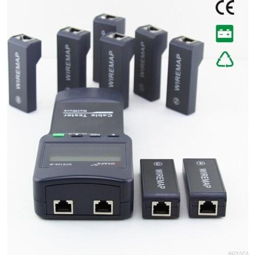 Free shipping !! NOYAFA NF8108-M Cable Tester Meter Network LAN Cat5 RJ45 Mapper 8 Far End Test