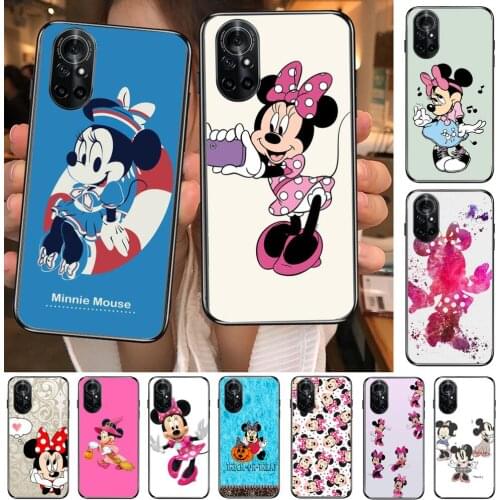 Minnie Pick Mouses Clear Phone Case For Huawei Honor 20 10 9 8A 7 5T X Pro Lite 5G Black Etui Coque Hoesjes Comic Fash design
