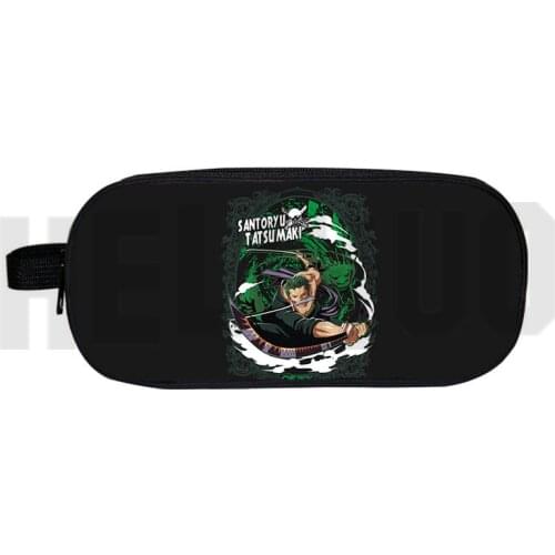 3D Anime Cartoon One Piece Pencil Case Zipper Storage Hip Hop School Supplies Beauty Case Women Hand Bag Make Up Box Cosmetic