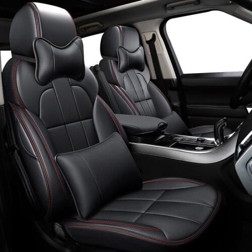 Black High quality Leather Car seat covers For renault megane 2 3 clio fluence kango master scenic captur accessories