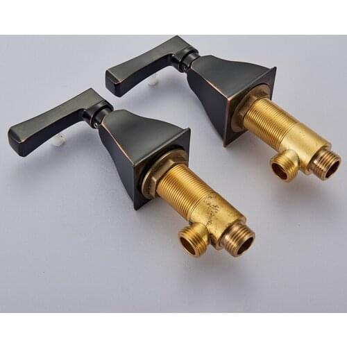 Black Bronze Brass Switch Valve For Basin Faucet Shower Mixer Bathtub Set Control Valve