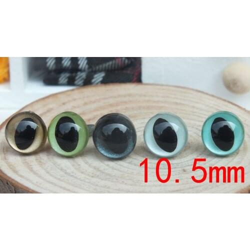 Fress ship!!! 50 pairs 10.5mm mixed color CAT safety eyes for felted wool doll-1 pairs for each color
