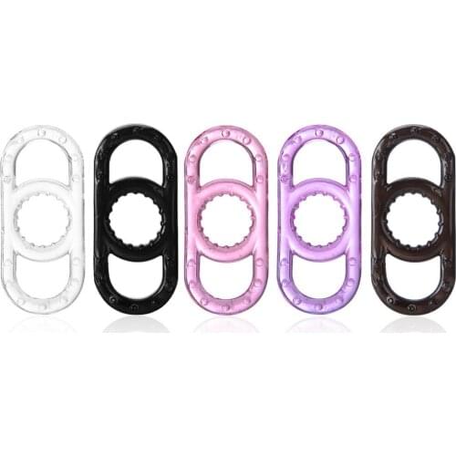 Triple Cock Ring Penis Enhance Erection Lock Semen Cock Ring Sex Toys for Men Delay Ejaculation Ball Stretcher Intimate Goods