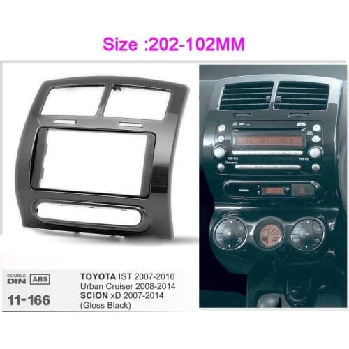 Car Radio Fascia Trim Kit 2 Din Dash Panel DVD Frame Install Kit for Toyota IST Urban Cruiser for SCION xD 2007-2016