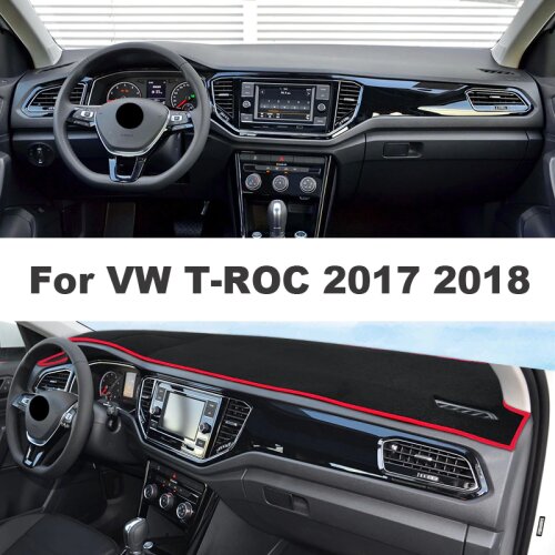 Car Dashboard Cover Mats Avoid light Pad Instrument Platform Desk Carpets Trim LHD For Volkswagen VW T-ROC T ROC TROC 2017 2018