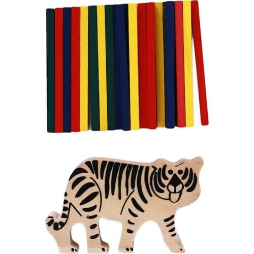 Colorful Wooden Tiger Balance Training Toys For Children Learning Education Popular Toys Wooden Balance Blocks