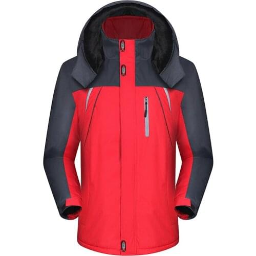 Oiata Men 2021 Winter New Brand Outdoor Vintage Thick Jacket Coat Men Autumn Fashion Patchwork Waterproof Pockets Hat Jackets