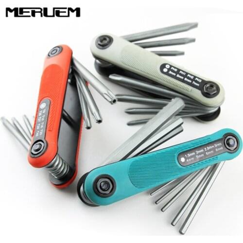 Portable 8PCS Folding precision screwdriver set Wrench Lightweight Hex Torx Multi-size Spanner Repair Tool Screwdriver bit